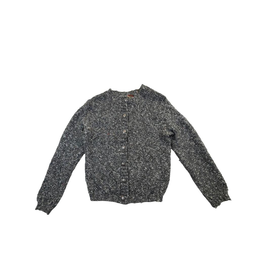 Vintage ALPS Fine Women's Apparel Gray Marled Wool Blend Cardigan Size: S